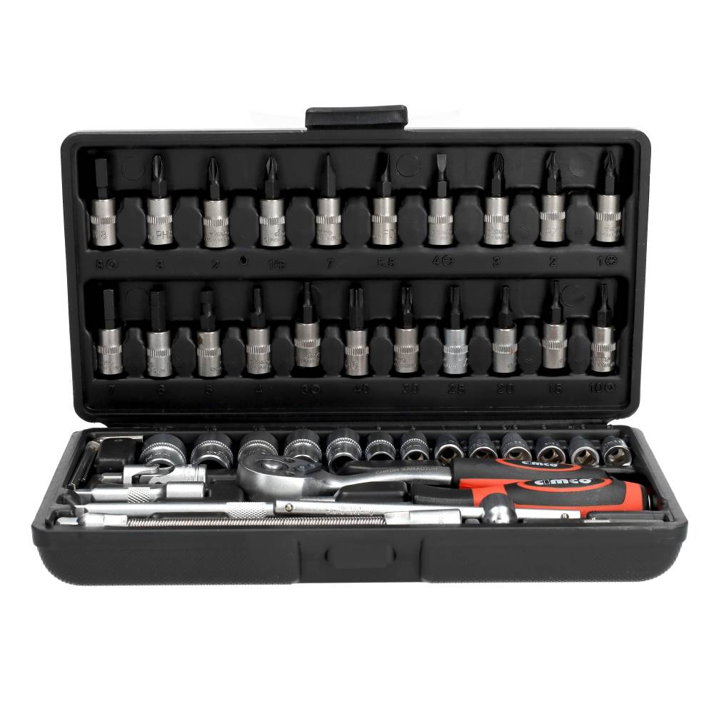 Miniatuur van Cimco dopsleutelset in kunststof koffer 45-delig (113106)
