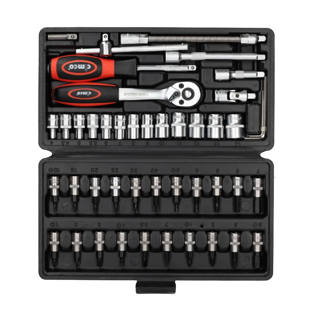 Miniatuur van Cimco dopsleutelset in kunststof koffer 45-delig (113106)