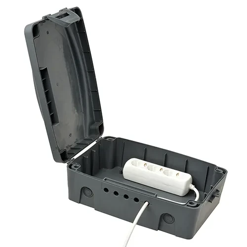 Miniatuur van Aansluitbox voor stekkerdoos 345x210x125mm (LxBxH) grijs (44005)