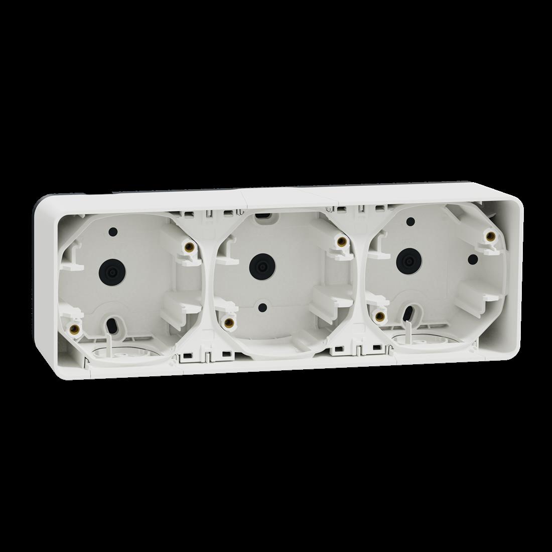 Miniatuur van Schneider-Merten opbouwdoos 3-voudig IP55 horizontaal - Mureva Styl (MUR39913)