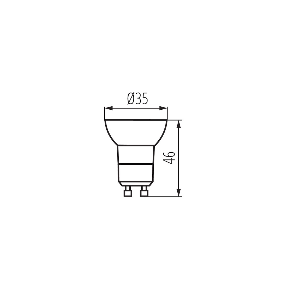 Miniatuur van Kanlux LED spot GU10 2.2W 200lm koel wit 4000K (33080)