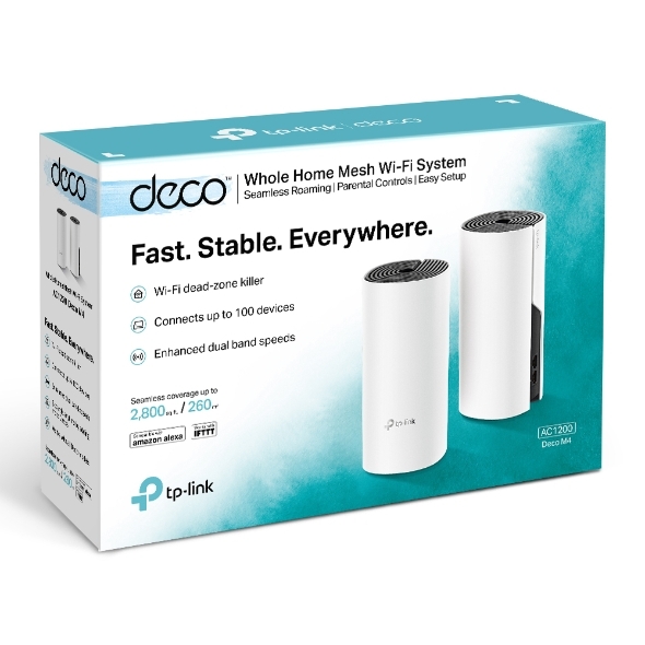 Miniatuur van TP-LINK mesh WiFi router 300Mbps op 2.4GHz-band + 867Mbps op 5GHz-band per 2 stuks (Deco M4 2-pack)