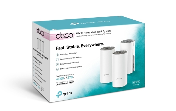 Miniatuur van TP-LINK mesh WiFi router 300Mbps op 2.4GHz-band + 867Mbps op 5GHz-band per 3 stuks (Deco E4 3-pack)