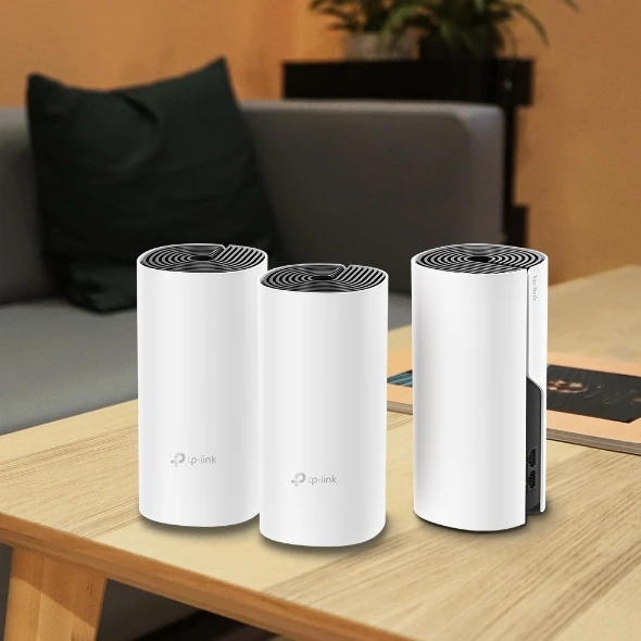 Miniatuur van TP-LINK mesh WiFi router 300Mbps op 2.4GHz-band + 867Mbps op 5GHz-band per 3 stuks (Deco E4 3-pack)