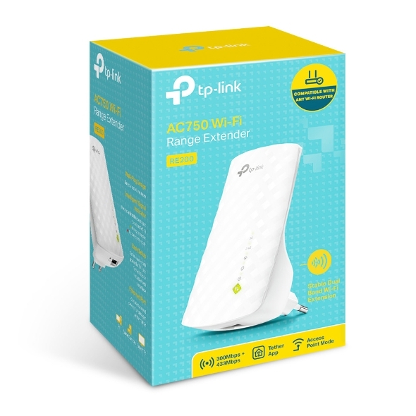 Miniatuur van TP-LINK WiFi versterker 450Mbps 2.4GHz + 433Mbps 5GHz (RE200)