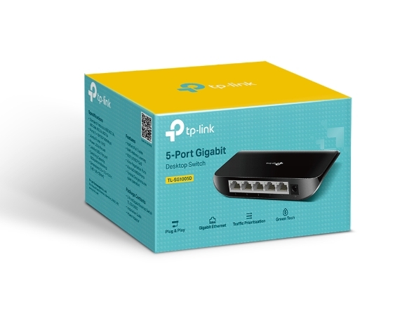 Miniatuur van TP-LINK unmanaged netwerk switch 5-poorts 10-1000 Mbps (TL-SG1005D)