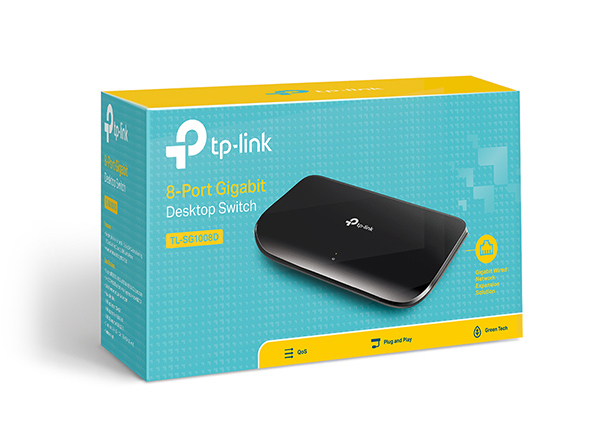 Miniatuur van TP-LINK unmanaged netwerk switch 8-poorts 10-1000 Mbps (TL-SG1008D)