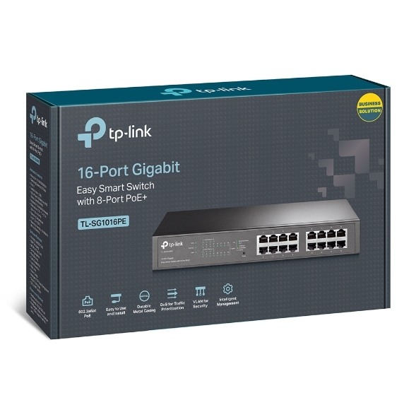 Miniatuur van TP-LINK netwerk switch 16-poorts met 8-poorts PoE+ (TL-SG1016PE)