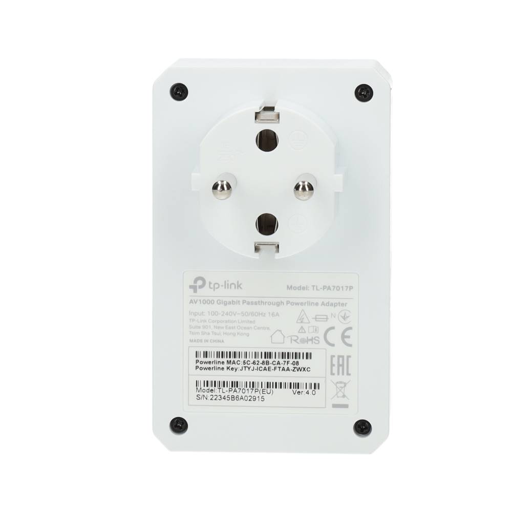 Miniatuur van TP-LINK AV1000 passthrough Powerline starterset per 2 stuks (TL-PA7017P KIT)