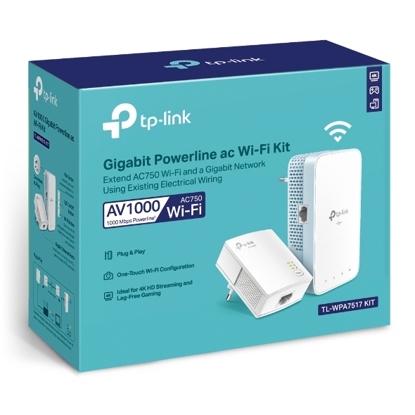Miniatuur van TP-LINK AV1000 Powerline AC WiFi kit (TL-WPA7517 KIT)