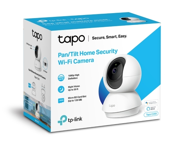 Miniatuur van TP-LINK Pan-Tilt WiFi beveiligingscamera 1080P + app - wit (TAPO C200)