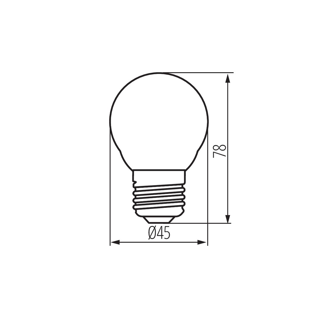 Miniatuur van Kanlux LED lamp peer E27 4.5W 470lm warm wit 2700k (29630)