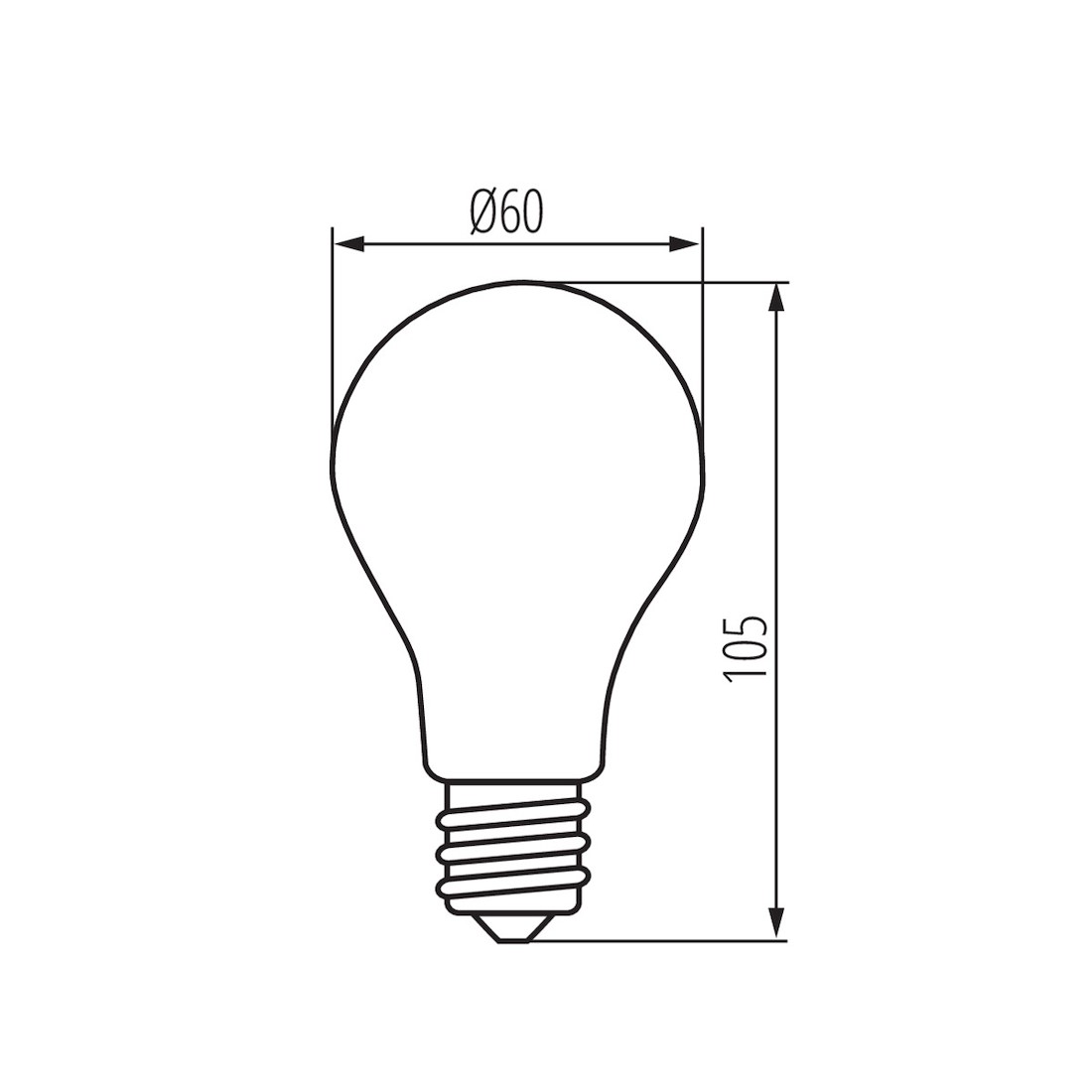 Miniatuur van Kanlux LED lamp filament peer E27 4.5W 470lm warm wit 2700k (29600)