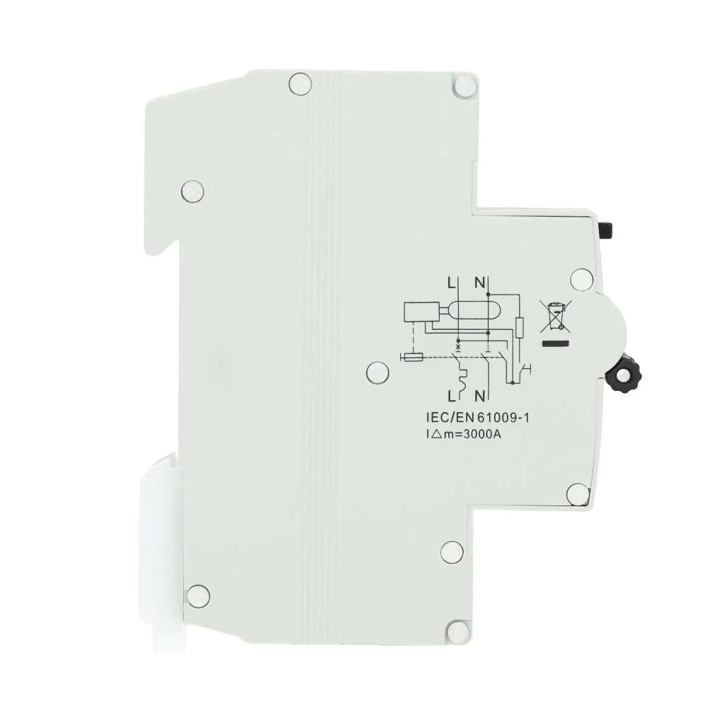 Miniatuur van EMAT differentieelautomaat 1-polig+nul 25A C-curve 100mA (85006049)