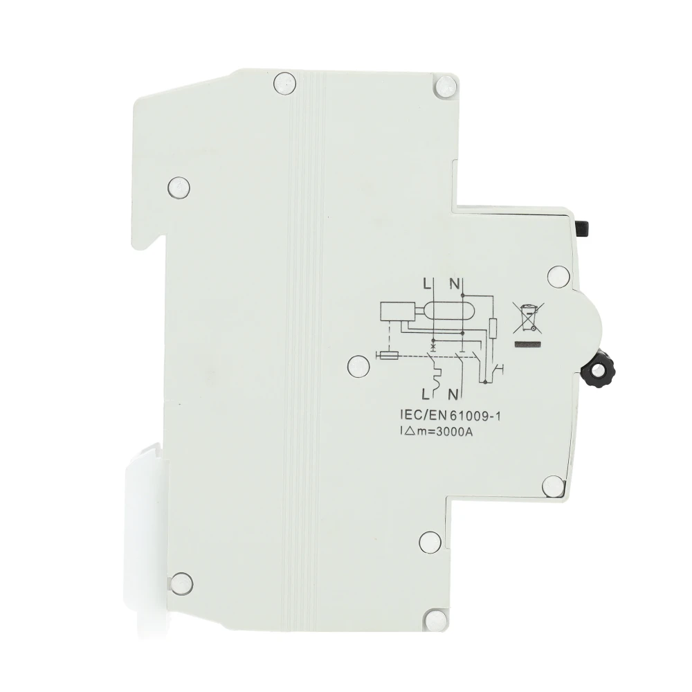 Miniatuur van EMAT differentieelautomaat 1-polig+nul 32A C-curve 100mA (85006051)