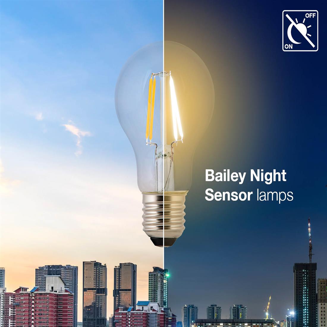 Miniatuur van Bailey LED lamp filament peer E27 4W 400lm warm wit 2700K (141864)