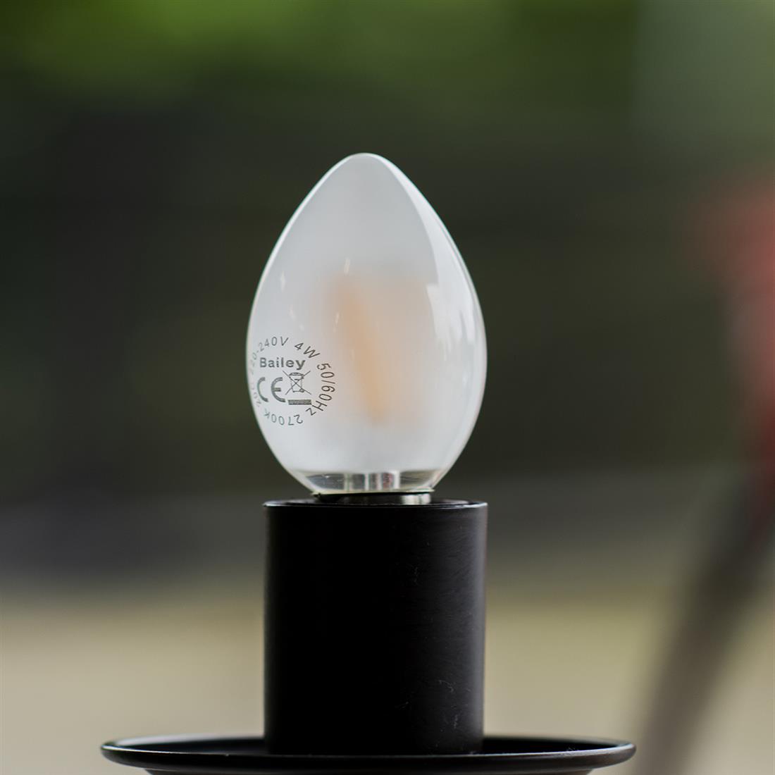 Miniatuur van Bailey LED Lamp filament mat kaars E14 2W 210lm warm wit 2700K dimbaar (80100038356)