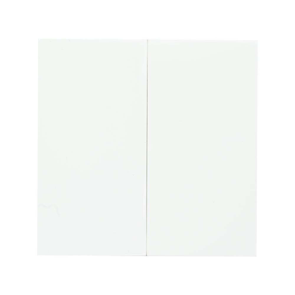 Miniatuur van EMhub Quadro55 (by Kopp) dubbele bedieningswip tbv serie- en wissel/wisselschakelaar - zuiver wit glanzend (4088002)