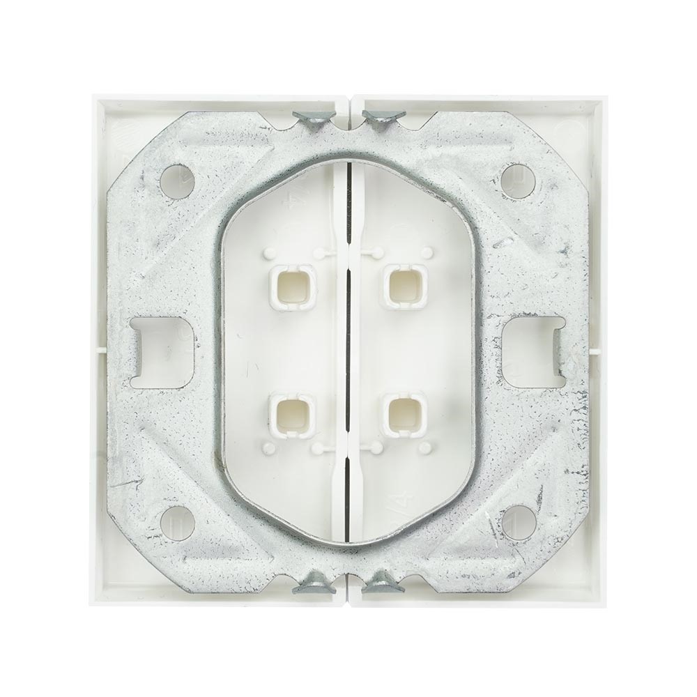 Miniatuur van EMhub Quadro55 (by Kopp) dubbele bedieningswip tbv serie- en wissel/wisselschakelaar - zuiver wit glanzend (4088002)