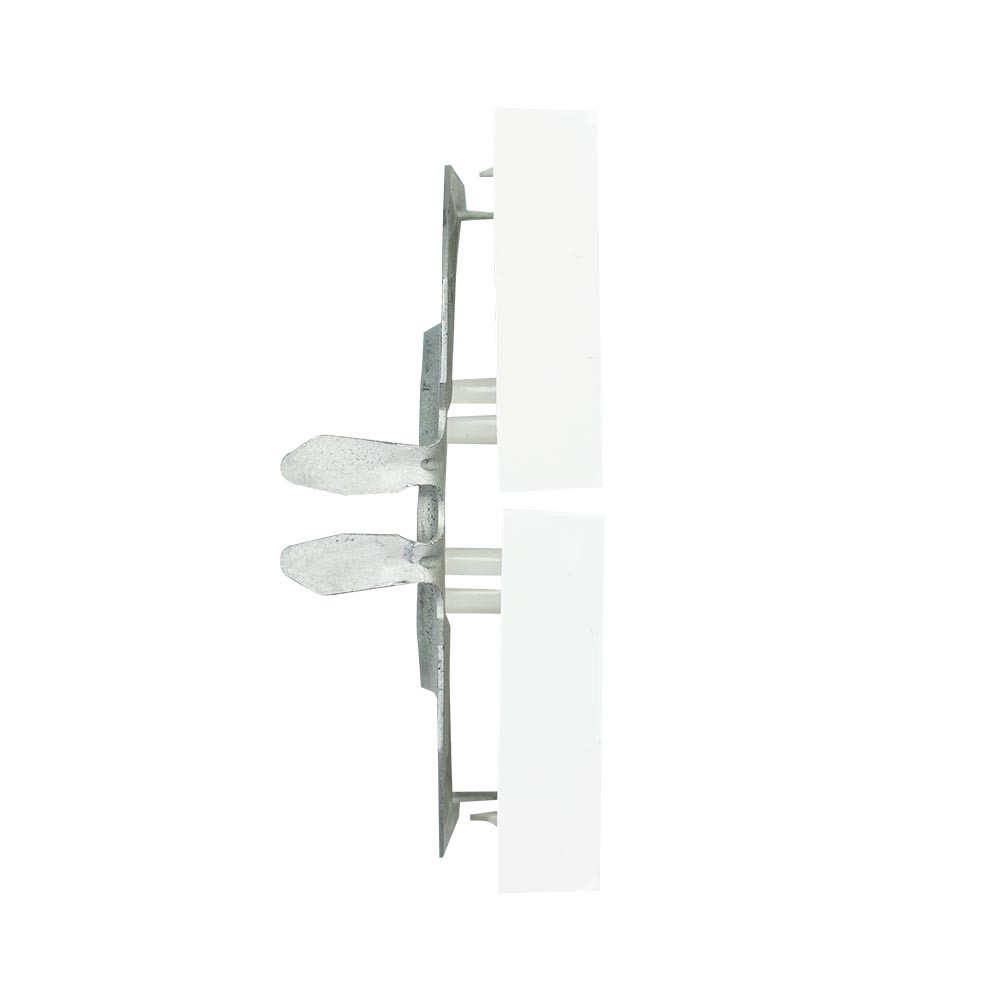 Miniatuur van EMhub Quadro55 (by Kopp) dubbele bedieningswip tbv serie- en wissel/wisselschakelaar - zuiver wit glanzend (4088002)