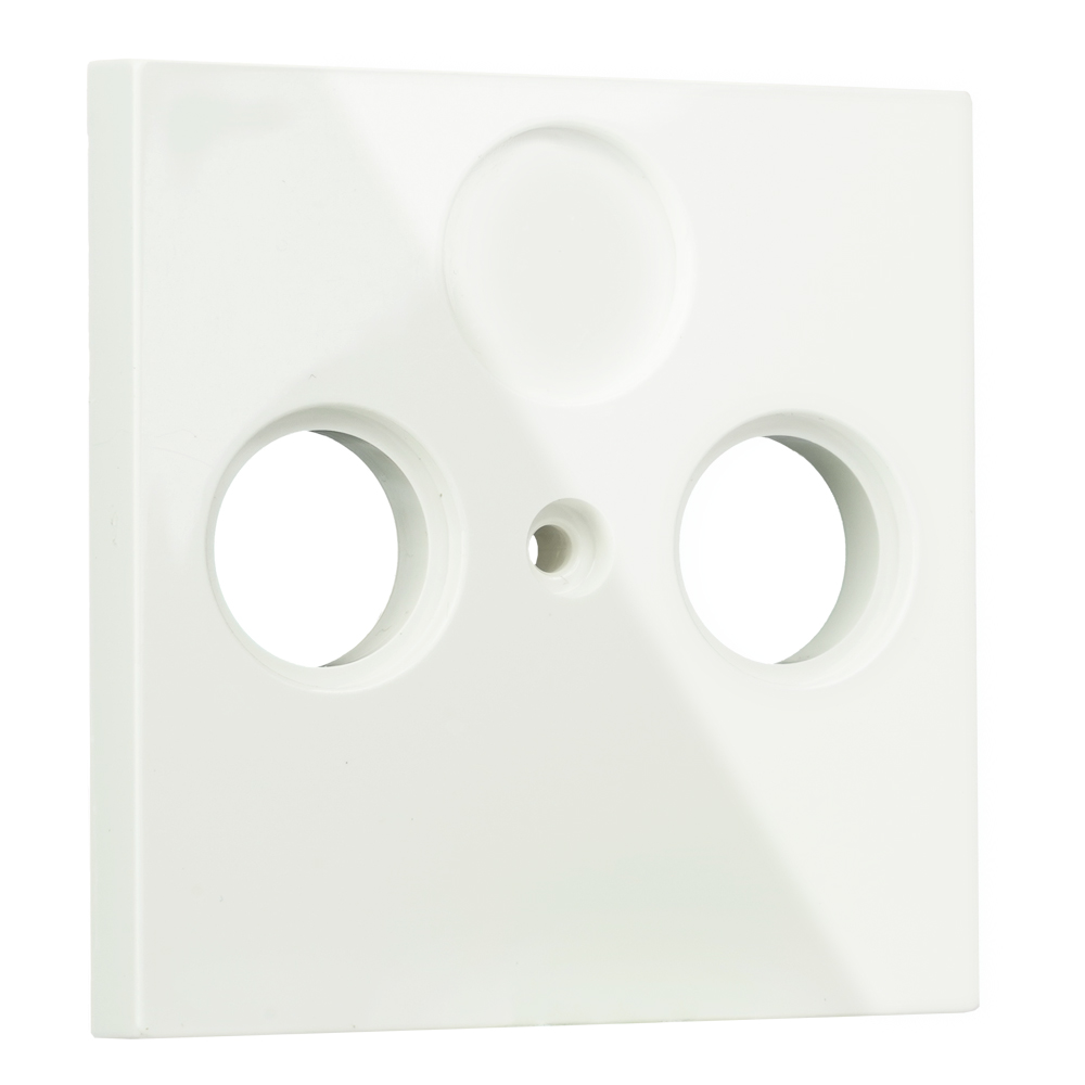 Miniatuur van EMhub Quadro55 (by Kopp) centraalplaat CAI radio/TV - zuiver wit glanzend (4088003)