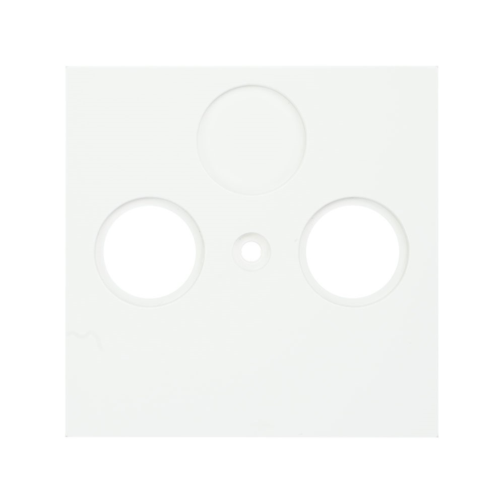 Miniatuur van EMhub Quadro55 (by Kopp) centraalplaat CAI radio/TV - zuiver wit glanzend (4088003)