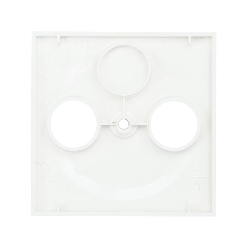 Miniatuur van EMhub Quadro55 (by Kopp) centraalplaat CAI radio/TV - zuiver wit glanzend (4088003)