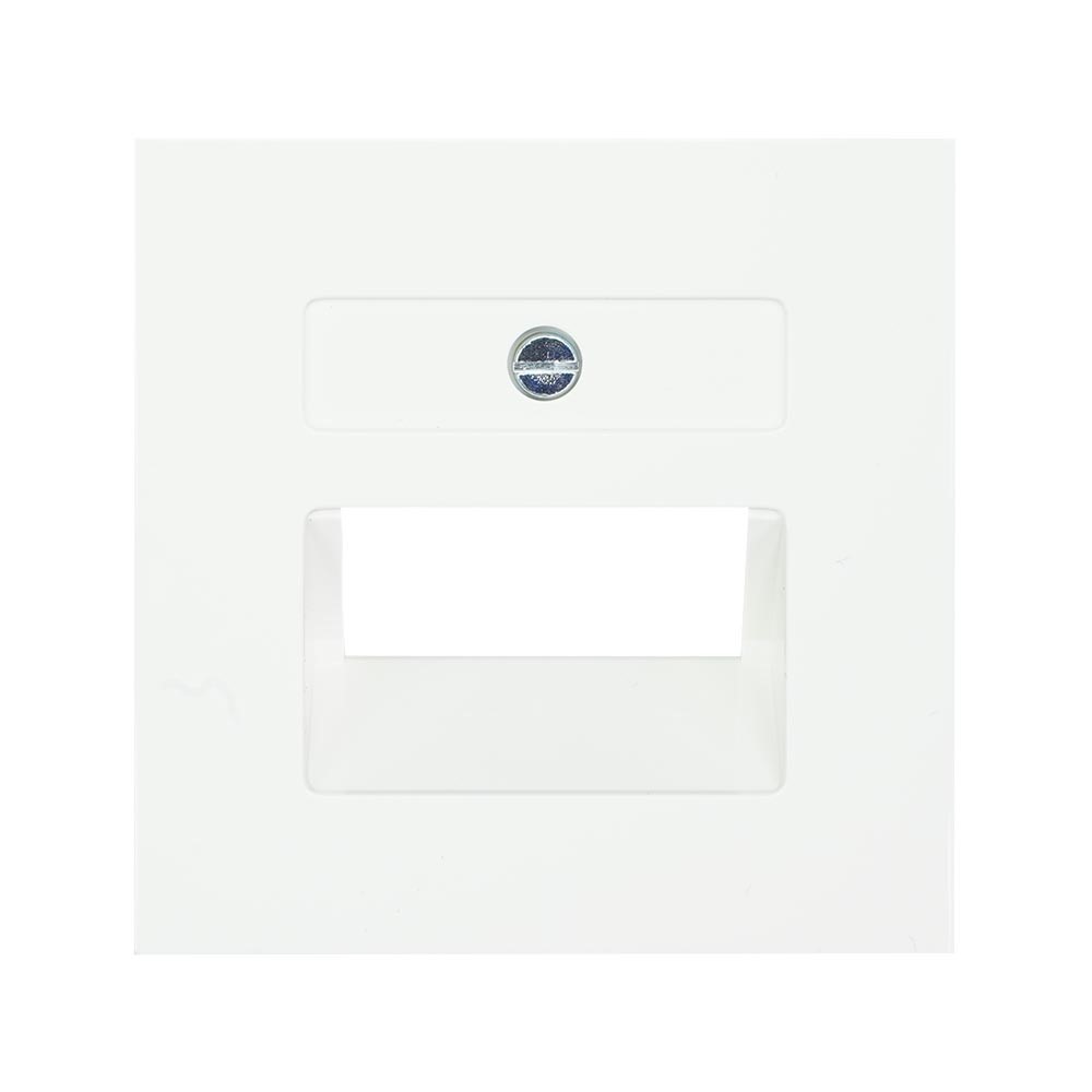 Miniatuur van EMhub Quadro55 (by Kopp) centraalplaat netwerkaansluiting UTP schuin geschikt voor 1-2 aansluitingen - zuiver wit glanzend (4088004)