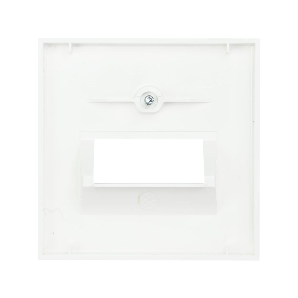 Miniatuur van EMhub Quadro55 (by Kopp) centraalplaat netwerkaansluiting UTP schuin geschikt voor 1-2 aansluitingen - zuiver wit glanzend (4088004)