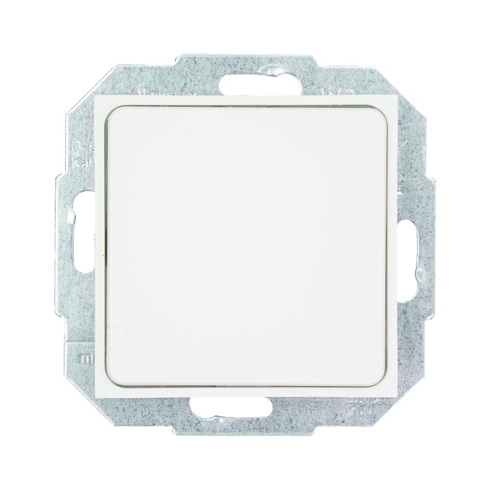 Miniatuur van EMhub Quadro55 (by Kopp) blindplaat compleet met draagraam - zuiver wit glanzend (4088006)