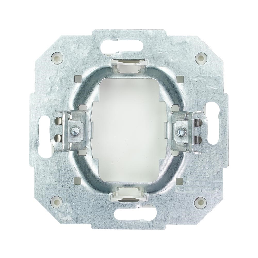 Miniatuur van EMhub Quadro55 (by Kopp) blindplaat compleet met draagraam - zuiver wit glanzend (4088006)