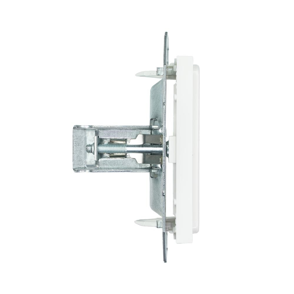 Miniatuur van EMhub Quadro55 (by Kopp) blindplaat compleet met draagraam - zuiver wit glanzend (4088006)