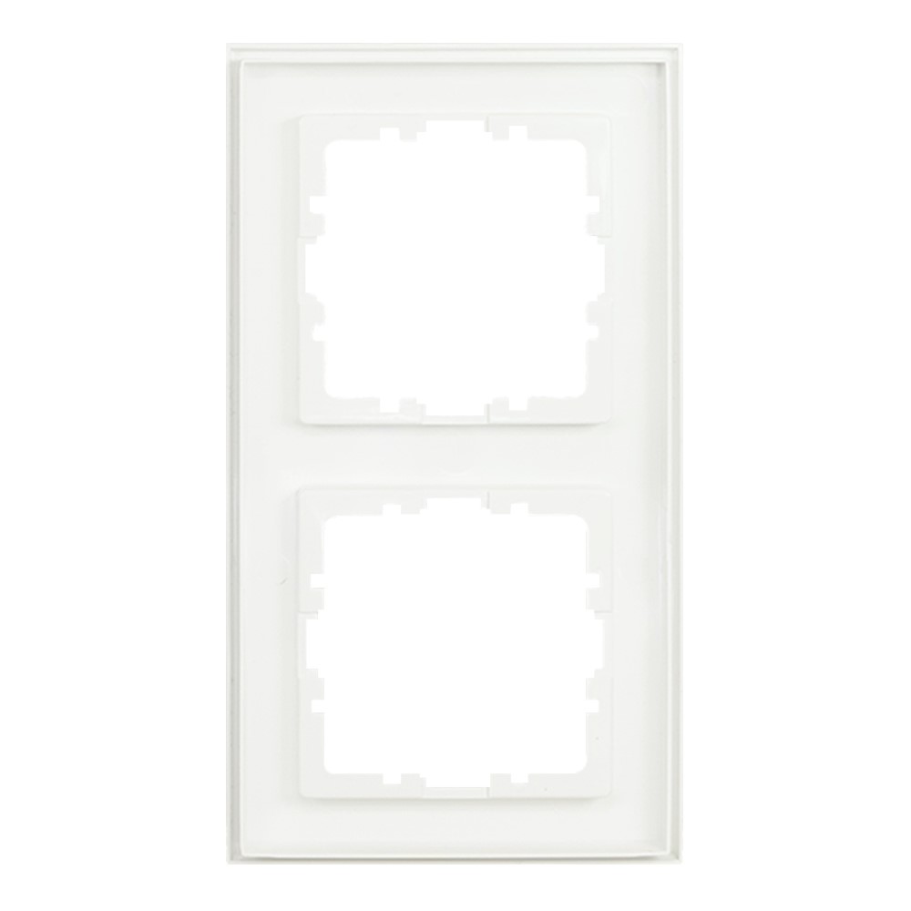 Miniatuur van EMhub Quadro55 (by Kopp) afdekraam 2-voudig - zuiver wit glanzend (4088009)