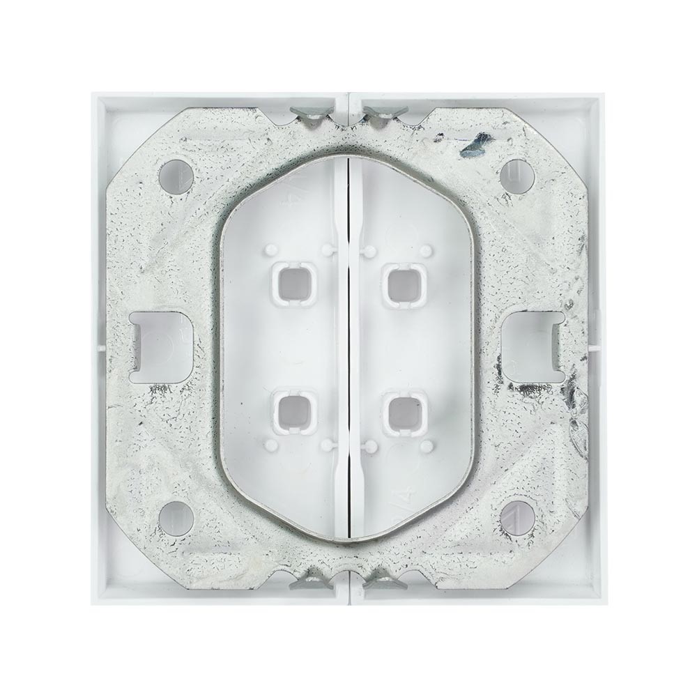 Miniatuur van EMhub Quadro55 (by Kopp) dubbele bedieningswip tbv serie- en wissel/wisselschakelaar - zuiver wit mat (4088042)