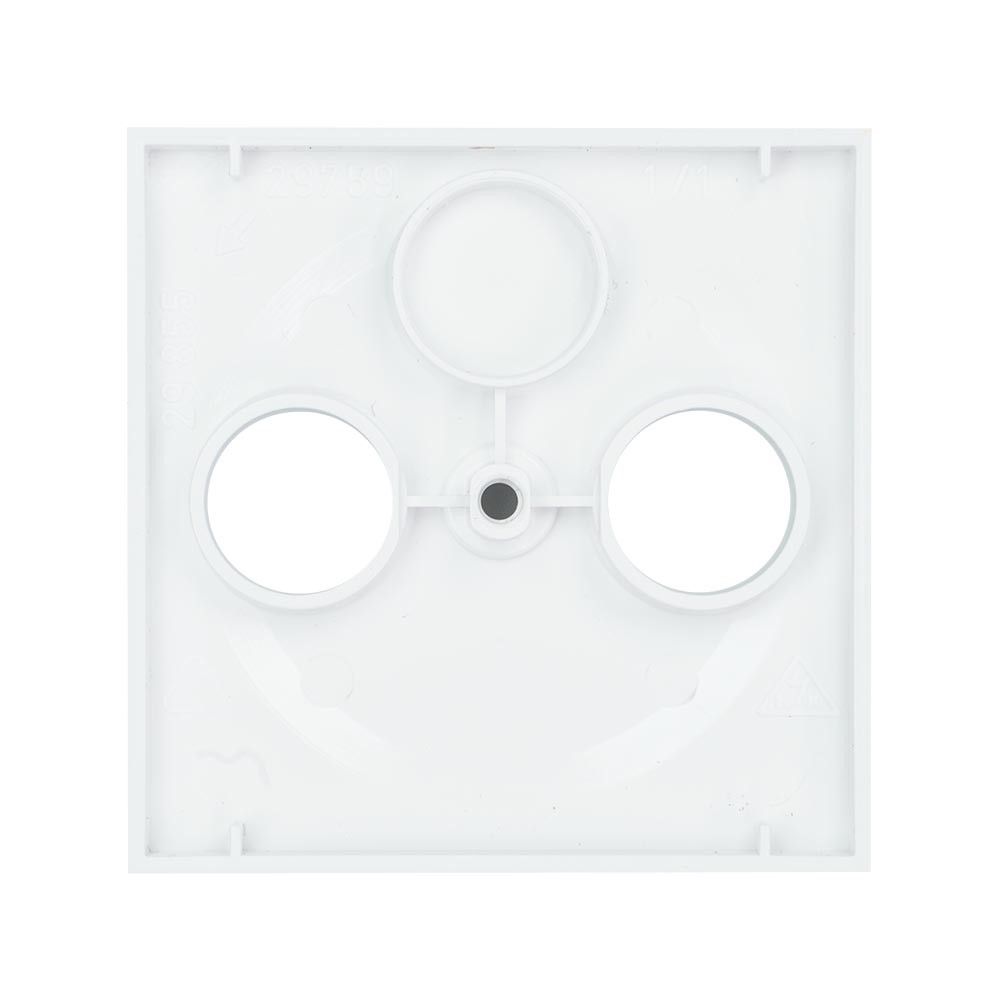 Miniatuur van EMhub Quadro55 (by Kopp) centraalplaat CAI radio/TV - zuiver wit mat (4088043)