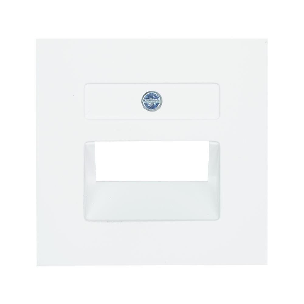 Miniatuur van EMhub Quadro55 (by Kopp) centraalplaat netwerkaansluiting UTP schuin geschikt voor 1-2 aansluitingen - zuiver wit mat (4088044)