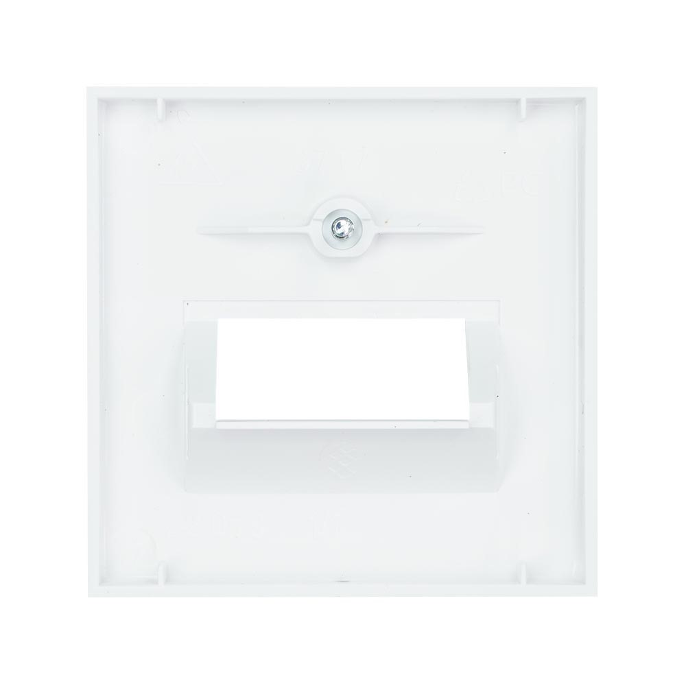 Miniatuur van EMhub Quadro55 (by Kopp) centraalplaat netwerkaansluiting UTP schuin geschikt voor 1-2 aansluitingen - zuiver wit mat (4088044)