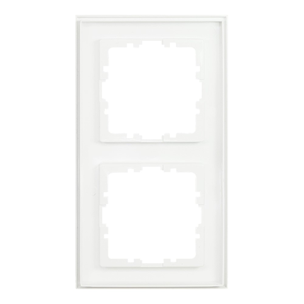 Miniatuur van EMhub Quadro55 (by Kopp) afdekraam 2-voudig - zuiver wit mat (4088049)