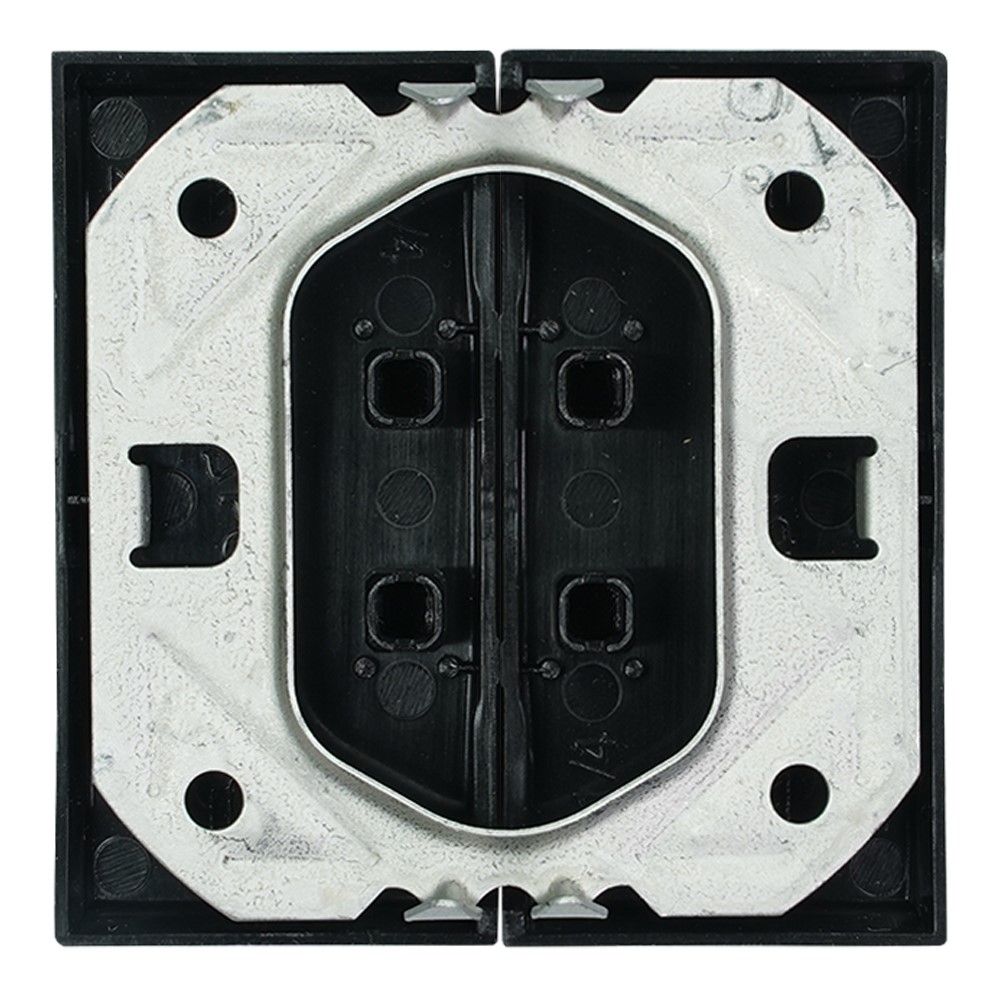 Miniatuur van EMhub Quadro55 (by Kopp) dubbele bedieningswip tbv serie- en wissel/wisselschakelaar - zwart mat (4088082)