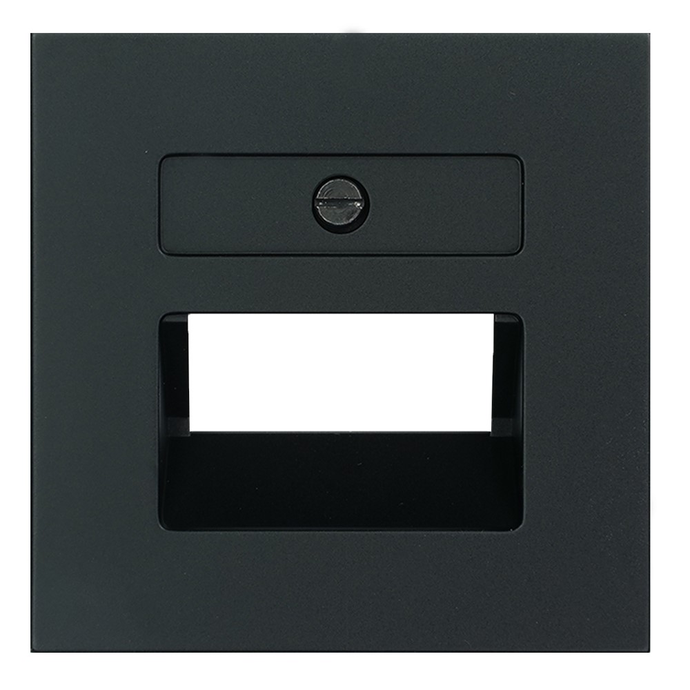 Miniatuur van EMhub Quadro55 (by Kopp) centraalplaat netwerkaansluiting UTP schuin geschikt voor 1-2 aansluitingen - zwart mat (4088084)