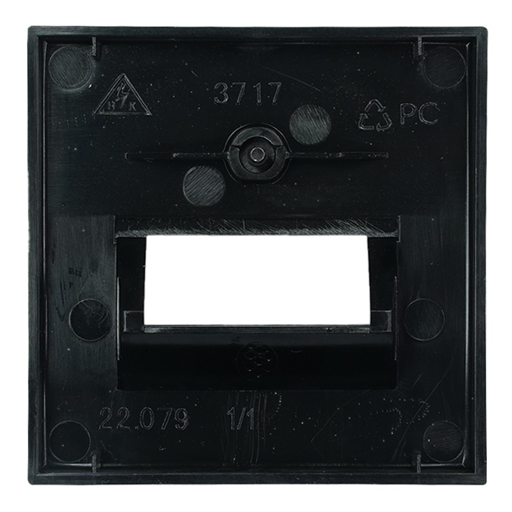 Miniatuur van EMhub Quadro55 (by Kopp) centraalplaat netwerkaansluiting UTP schuin geschikt voor 1-2 aansluitingen - zwart mat (4088084)