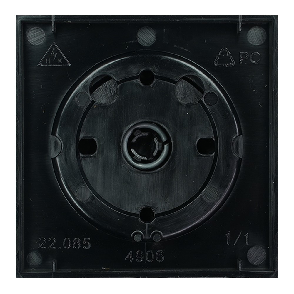 Miniatuur van EMhub Quadro55 (by Kopp) centraalplaat met knop tbv draaidimmer - zwart mat (4088087)