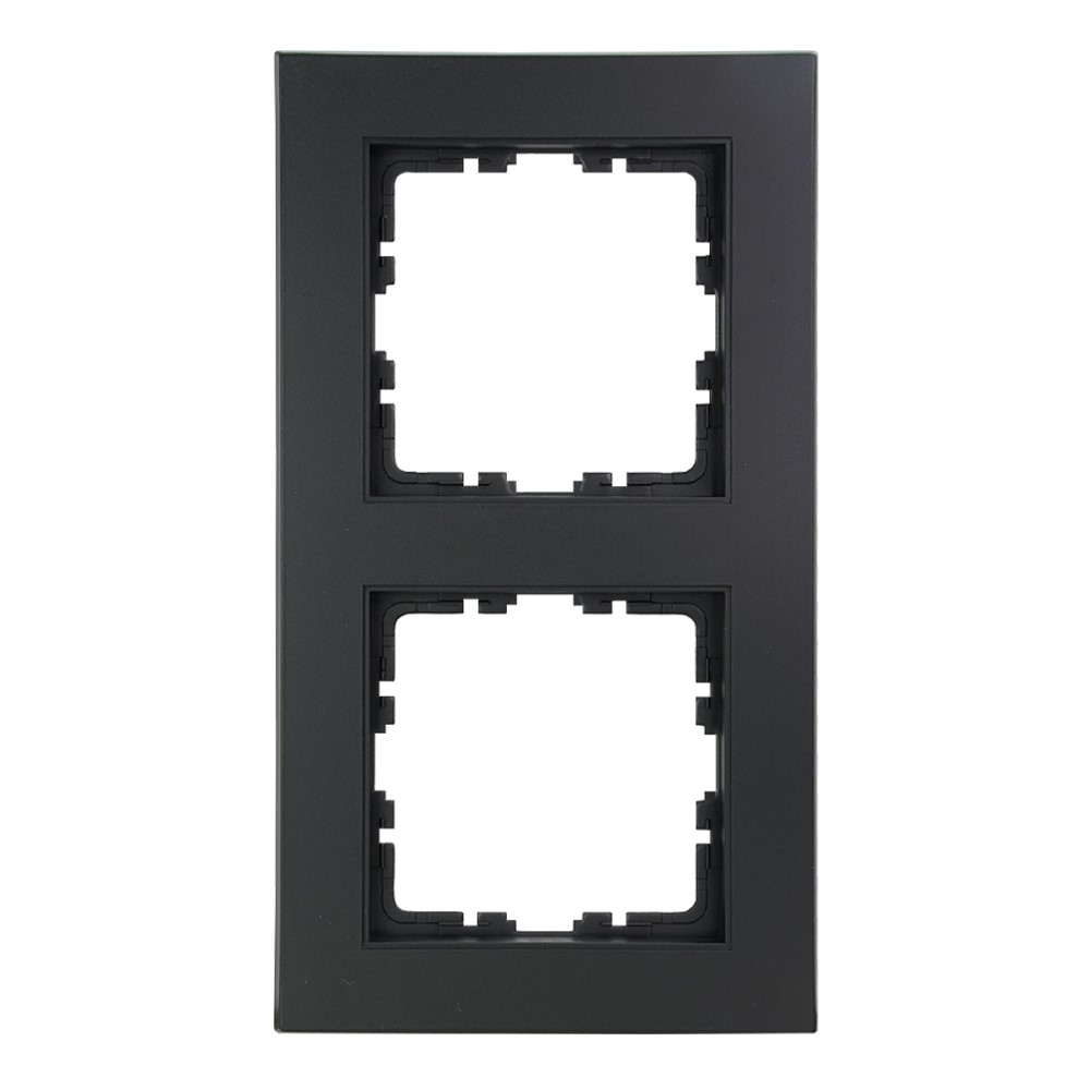 Miniatuur van EMhub Quadro55 (by Kopp) afdekraam 2-voudig - zwart mat (4088089)