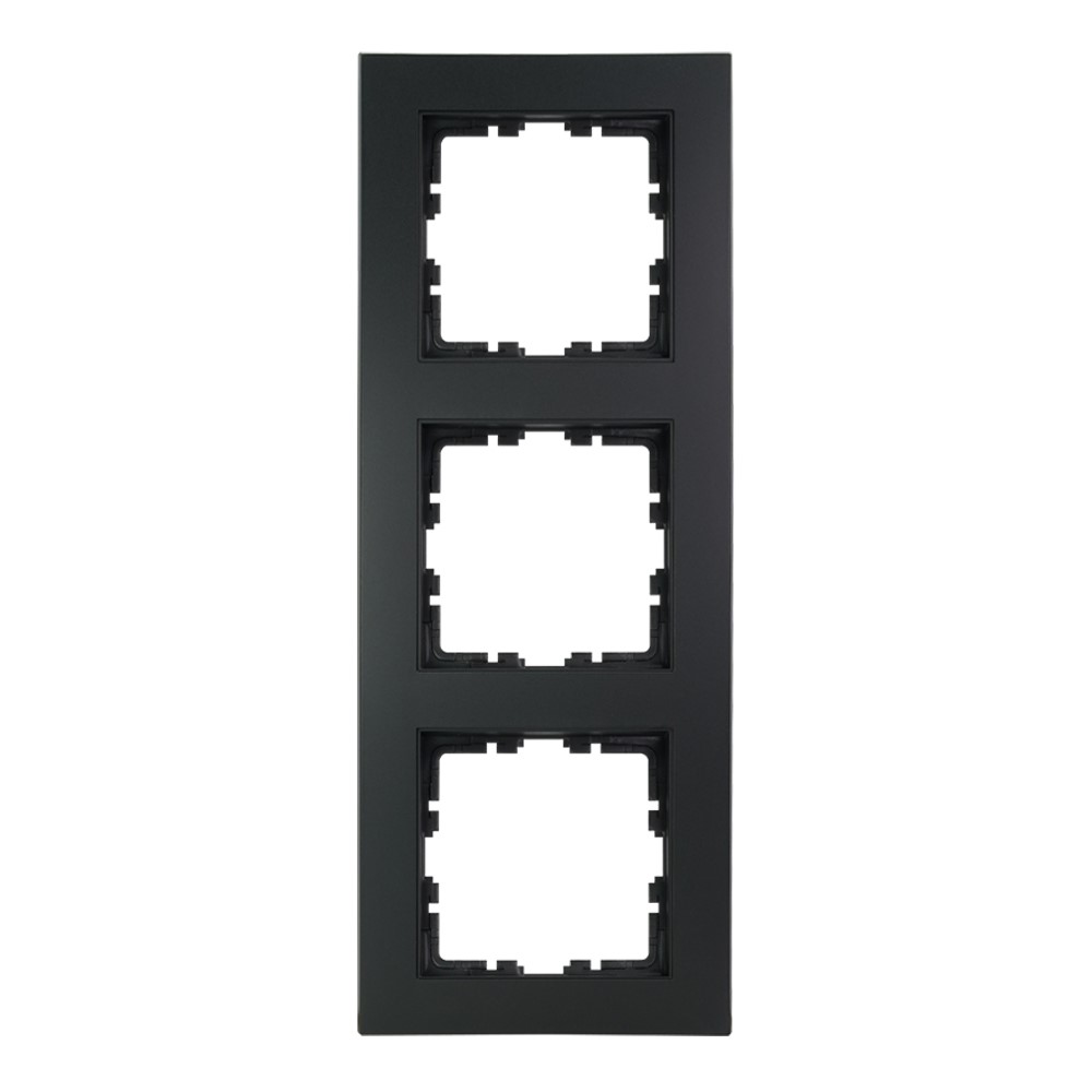 Miniatuur van EMhub Quadro55 (by Kopp) afdekraam 3-voudig - zwart mat (4088090)