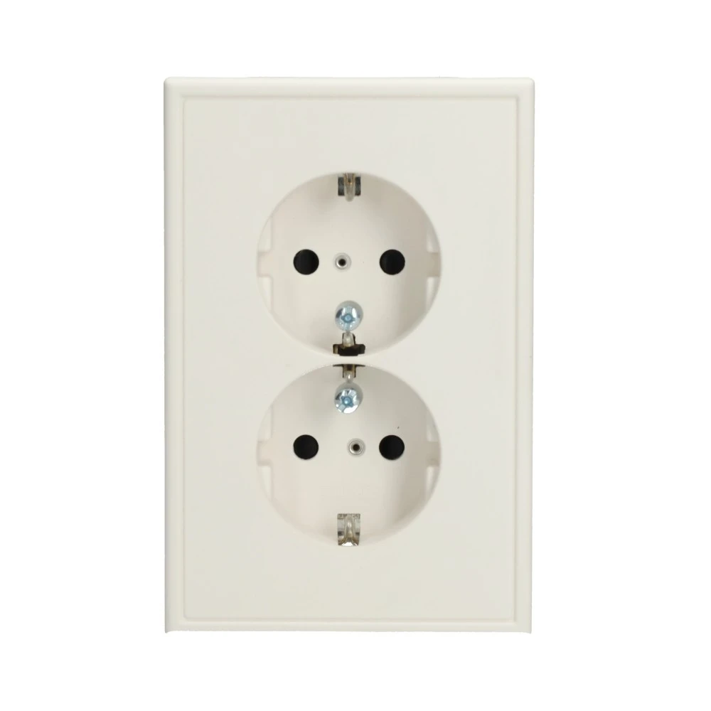 Miniatuur van JUNG 2-voudig stopcontact met randaarde en kinderbeveiliging - LS 5015 sneeuwwit (LS5015KIWWM)