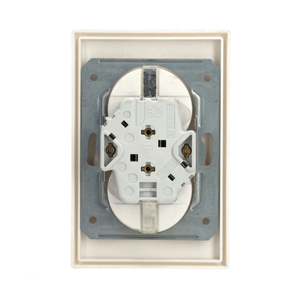 Miniatuur van JUNG 2-voudig stopcontact met randaarde en kinderbeveiliging - LS 5015 sneeuwwit (LS5015KIWWM)