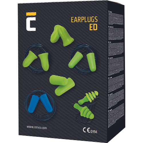 Miniatuur van Cerva box wegwerp oordoppen 34dB met koordje per paar verpakt - 250 paar (0401007899999)