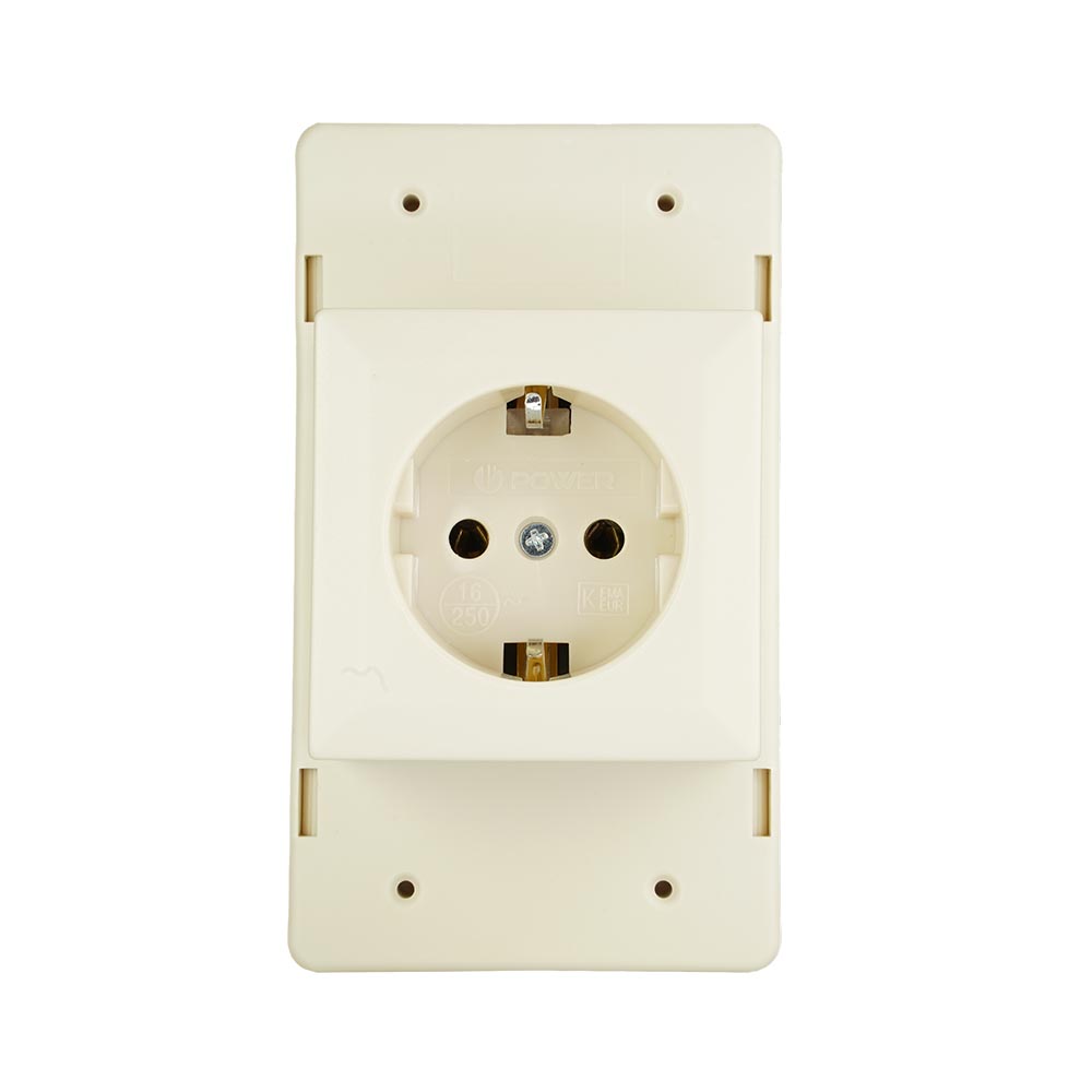 Miniatuur van Power deksel met stopcontact voor universele lasdoos - wit (2071.000)