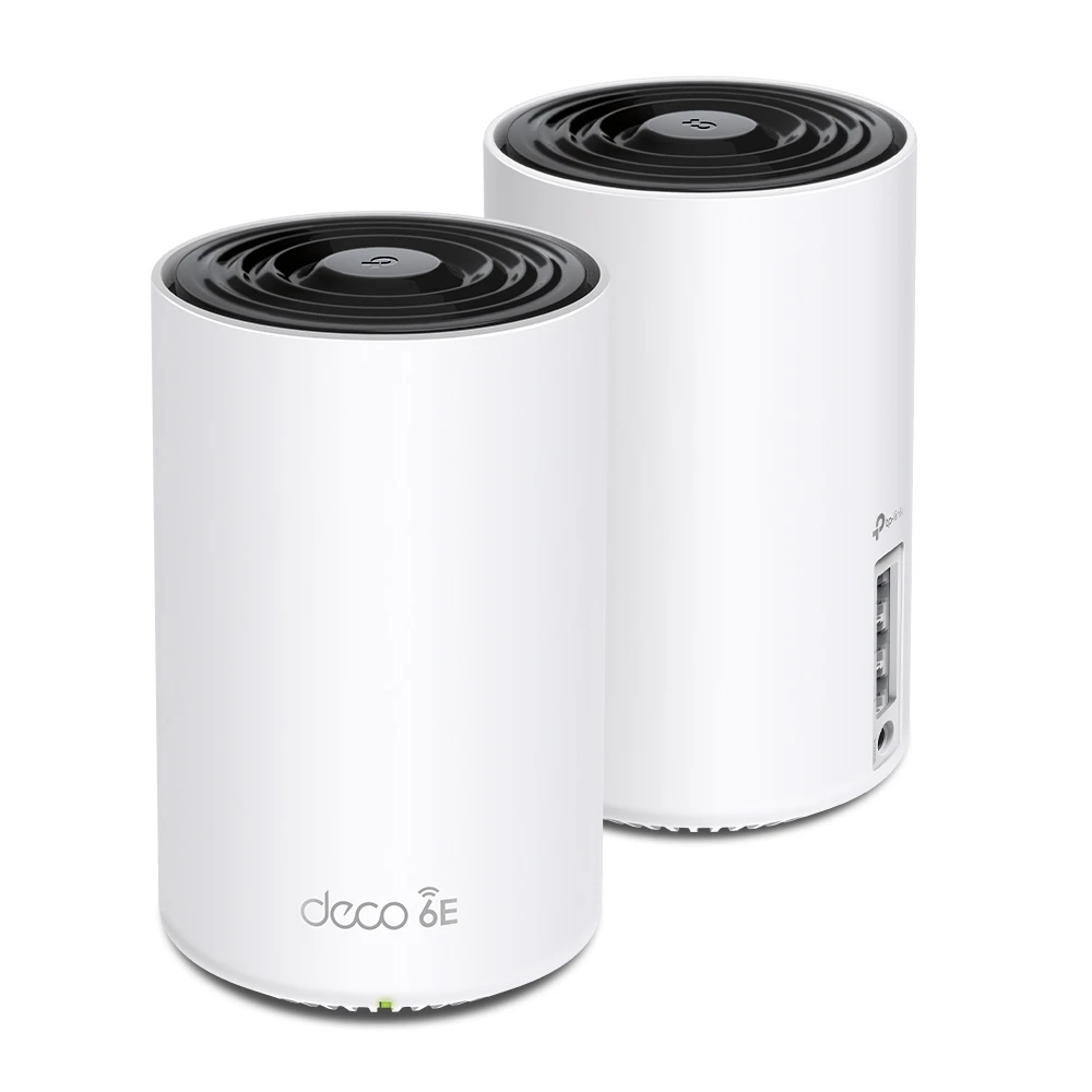 Miniatuur van TP-LINK mesh WiFi router 574Mbps op 2,4GHz + 2400Mbps op 5GHz en 2402Mbps op 6 GHz-band - per 2 stuks (Deco XE75 2-pack)
