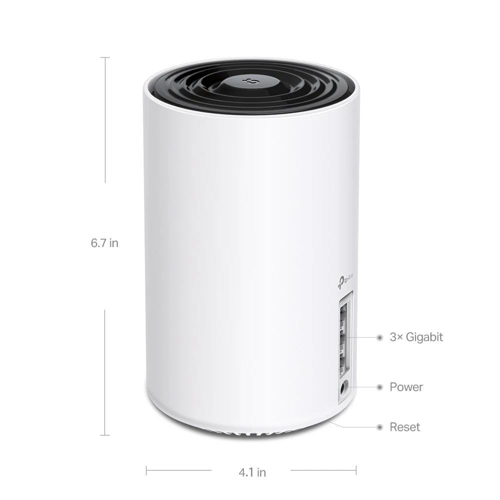 Miniatuur van TP-LINK mesh WiFi router 574Mbps op 2,4GHz + 2400Mbps op 5GHz en 2402Mbps op 6 GHz-band - per 2 stuks (Deco XE75 2-pack)